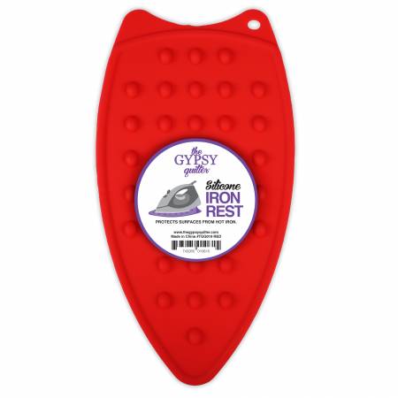 The Gypsy Quilter red silicone iron rest