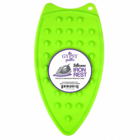 The Gypsy Quilter green silicone iron rest
