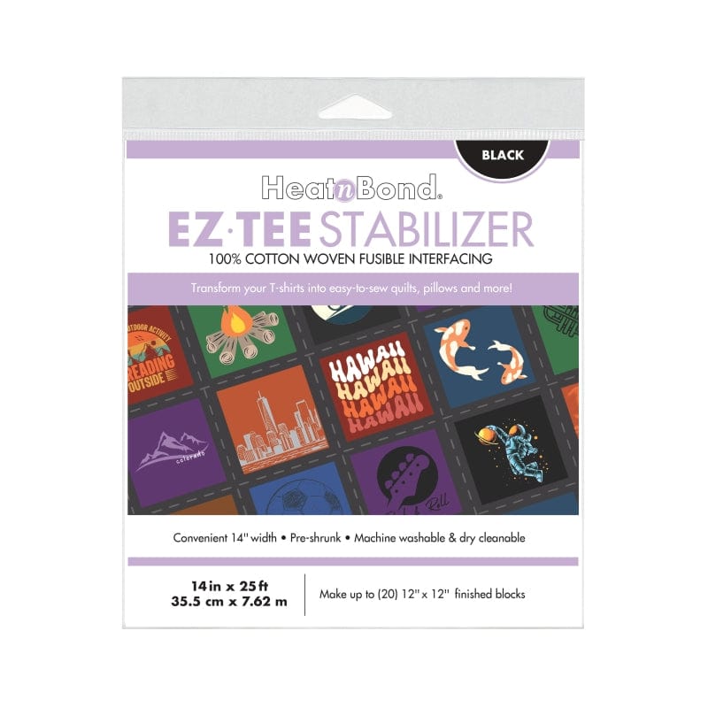 EZ-TEE Woven Fusible Stabilizer Pack (Black), 14 in x 25 ft