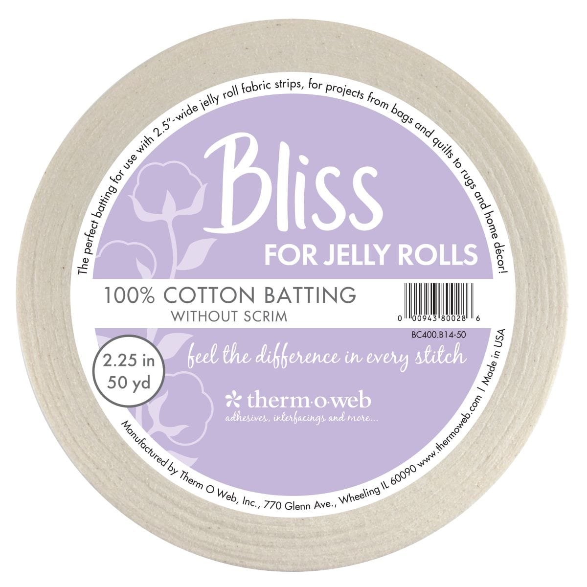 Bliss for Jelly Rolls 100% Cotton 2.25 in x 50 yd