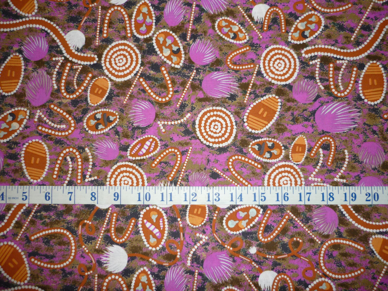 Tree Snake Gathering Purple quilting fabric by M and S Textiles Australia