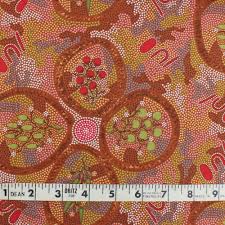 Popular Bush Tucker Light Green quilting fabric by M and S Textiles Australia