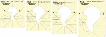 Spin-e-fex four piece feather quilting template set