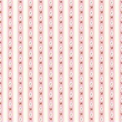 Charlotte - Ribbon Stripe - Pink 44" / 45" Fabric Per Yard
