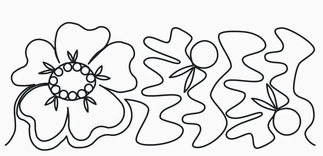 Flower Meandering Digital E2E - Linda's Electric Quilters
