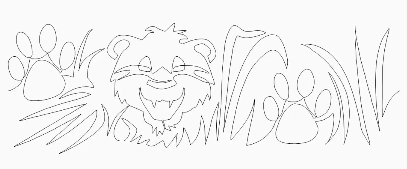 Tiger in the Grass E2E - Linda's Electric Quilters