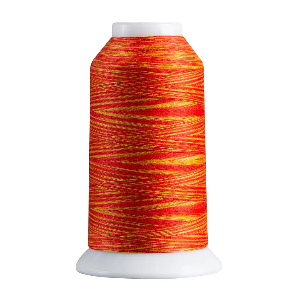 Red & Gold quilting and decorative stitching thread. Superior Spirit is a variegated, lint-free, matte-finish, smooth 40-wt. 3 filament polyester thread. Choose color options to match school or team colors and stitch a quilt for your favorite athlete or fan. Perfect for T-shirt quilts or embroideries. Pair with So Fine! as a bobbin thread for perfect stitches.