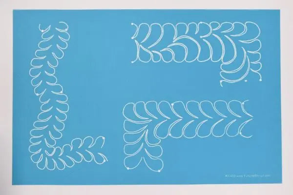 30459 Feather Border 3 in 1 Collection Stencil - Linda's Electric Quilters