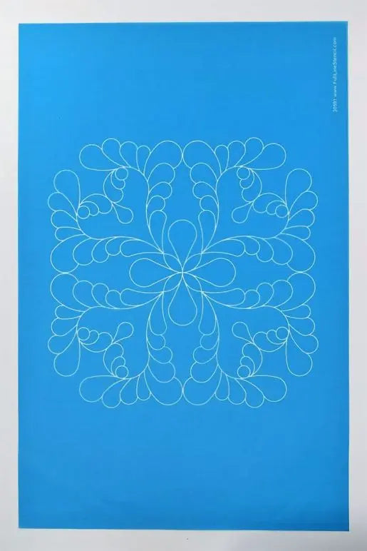30591 Beau Feather Stencil 9" x 9" - Linda's Electric Quilters