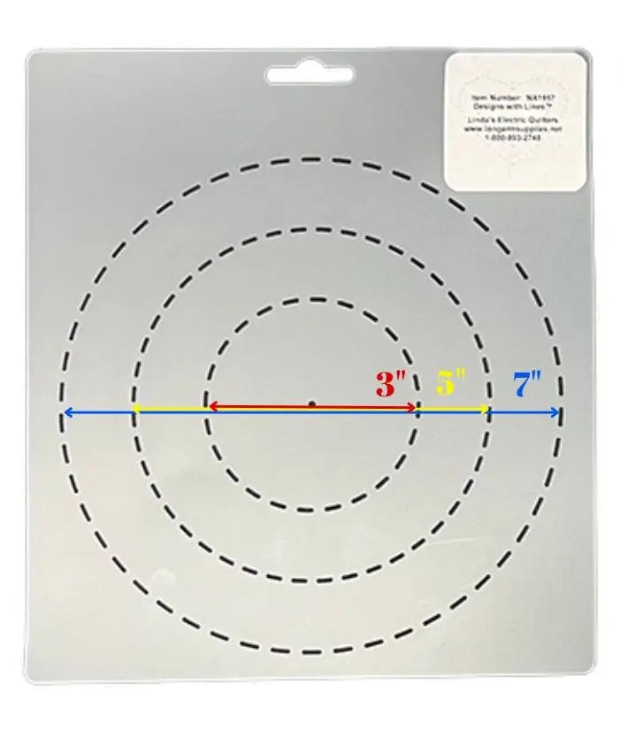 1957 Circle 3"/5"/7" Stencil - Linda's Electric Quilters