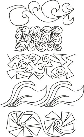 702 Roll 2 Pantograph by Linda V. Taylor - Linda's Electric Quilters