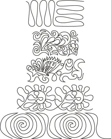 704 Roll 4 Pantograph by Linda V. Taylor - Linda's Electric Quilters