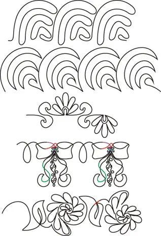 706 Roll 6 Pantograph by Linda V. Taylor - Linda's Electric Quilters