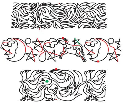 808 Combo Pantograph by Linda V. Taylor - Linda's Electric Quilters