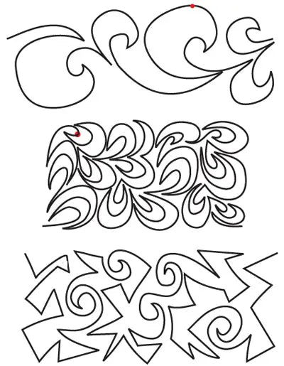 811 Combo Pantograph by Linda V. Taylor - Linda's Electric Quilters