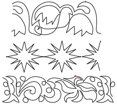 812 Combo Pantograph by Linda V. Taylor - Linda's Electric Quilters