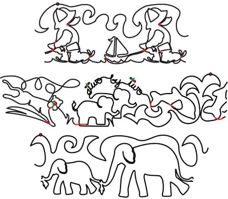 817 Combo Pantograph by Linda V. Taylor - Linda's Electric Quilters