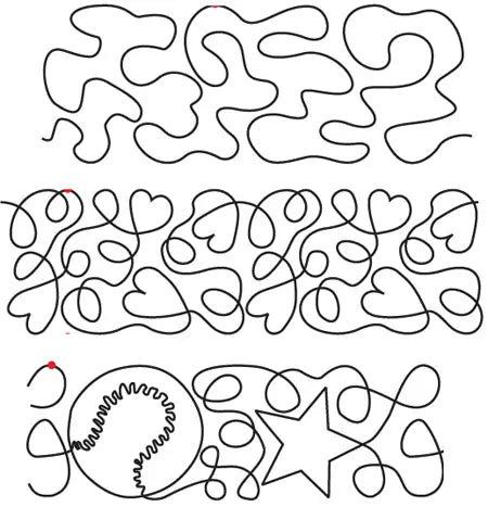 818 Combo Pantograph by Linda V. Taylor - Linda's Electric Quilters