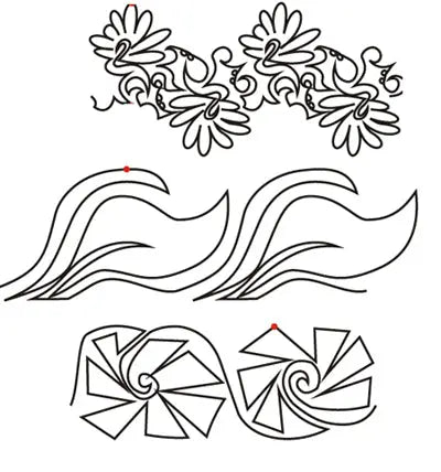 820 Combo Pantograph by Linda V. Taylor - Linda's Electric Quilters