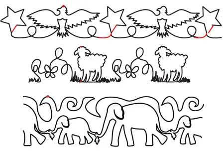 824 Combo Pantograph by Linda V. Taylor - Linda's Electric Quilters