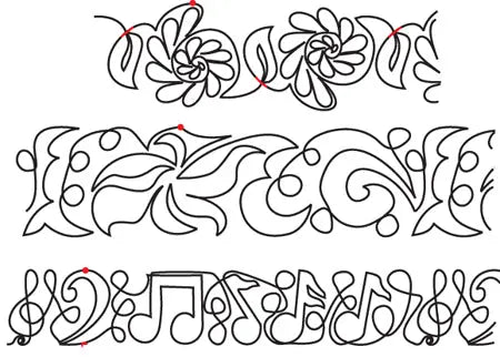 825 Combo Pantograph by Linda V. Taylor - Linda's Electric Quilters