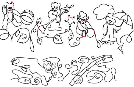 827 Combo Pantograph by Linda V. Taylor - Linda's Electric Quilters