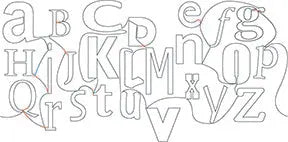 1722 Alphabet Soup Pantograph - Linda's Electric Quilters