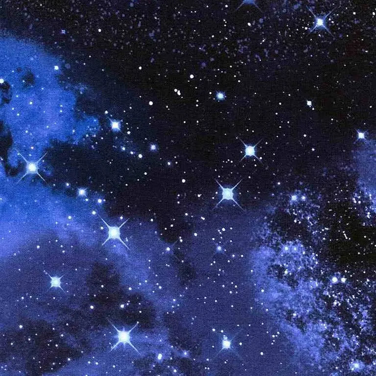 Blue Galaxy Cotton Wideback Fabric Per Yard Timeless Treasures