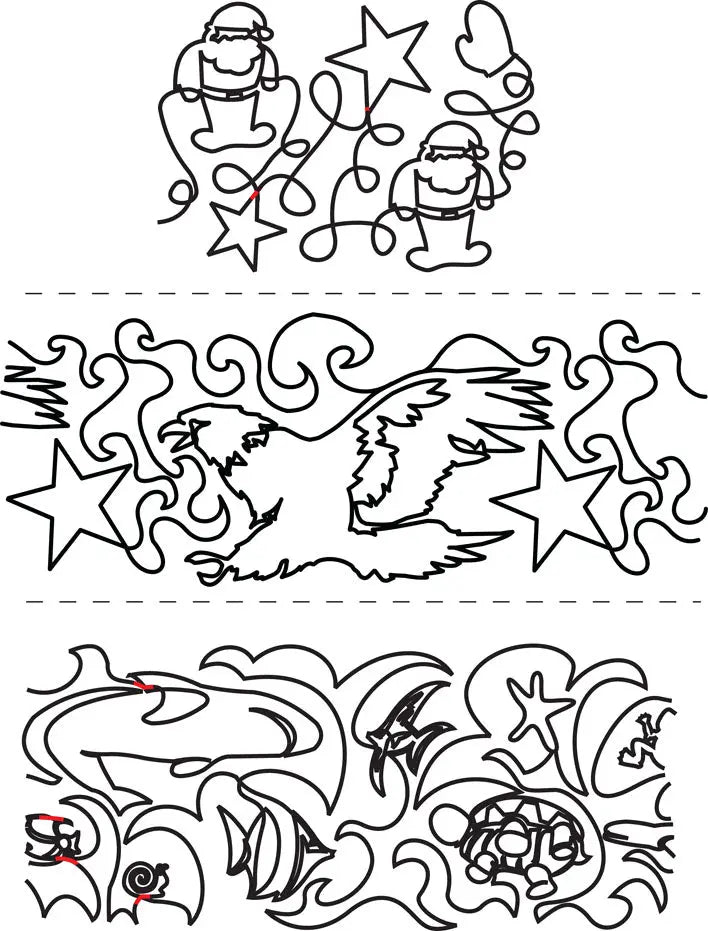 828 Combo Pantograph by Linda V. Taylor - Linda's Electric Quilters