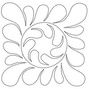 1951 Feathered Square 11" Stencil - Linda's Electric Quilters