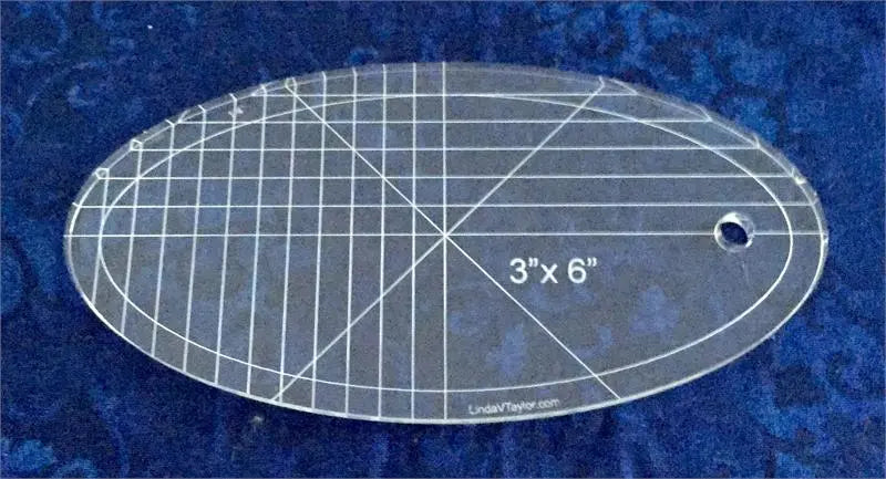 Oval Template 3" x 6" - Linda's Electric Quilters