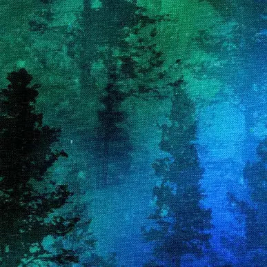Green Forest Trees Cotton Wideback Fabric Per Yard Timeless Treasures