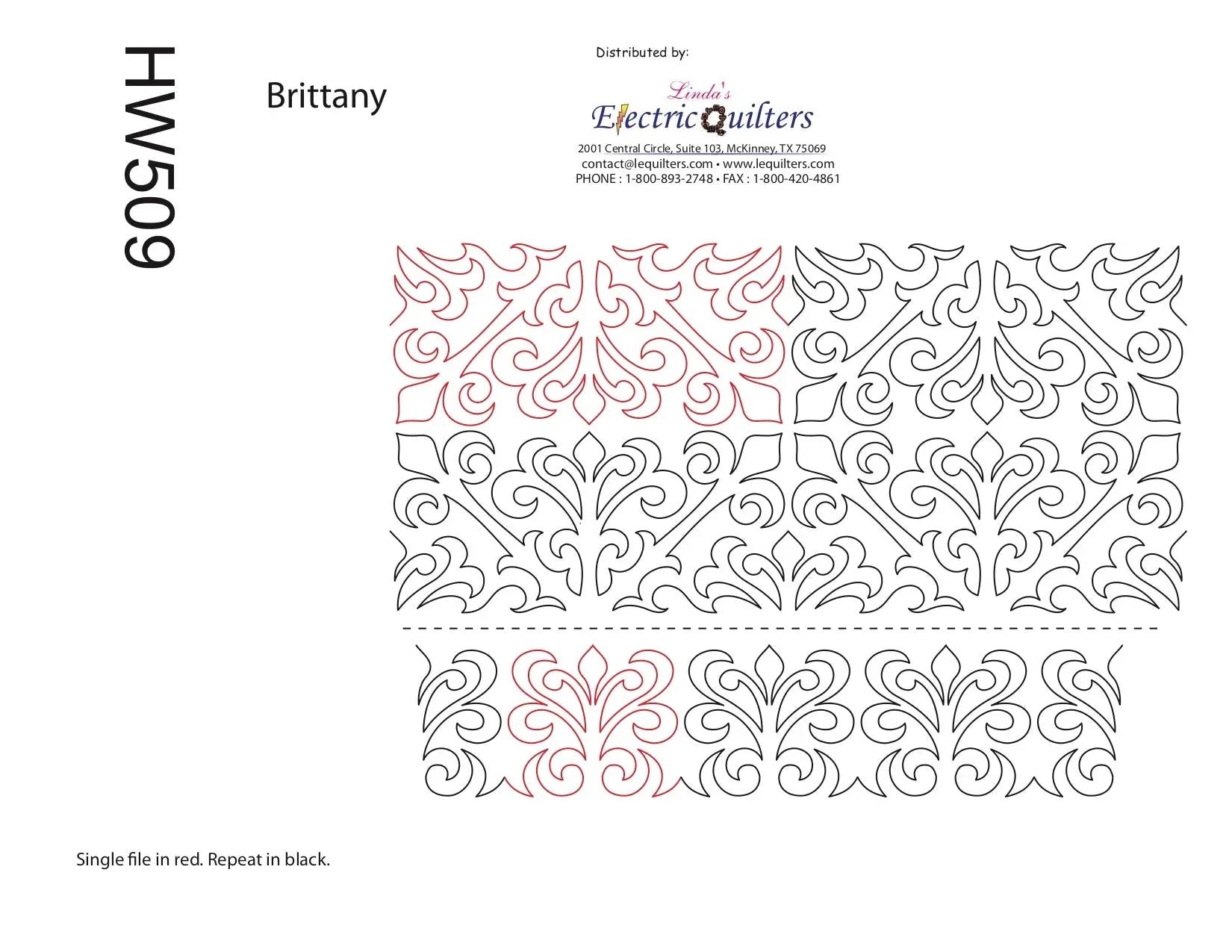 509 Brittany Pantograph by Hari Walner - Linda's Electric Quilters