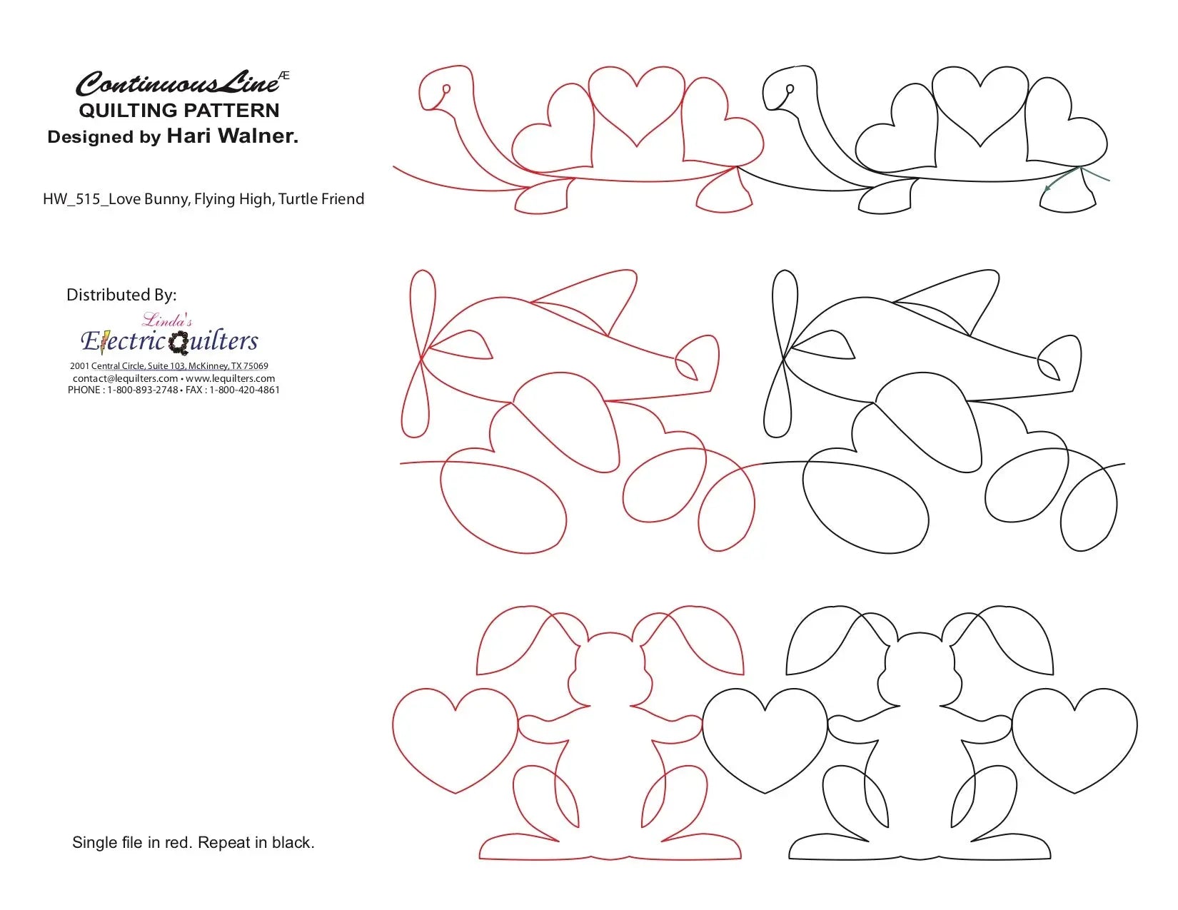 515 Children 1 Pantograph by Hari Walner - Linda's Electric Quilters