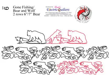 009 Fish, Bear & Wolf Pantograph by Linda V. Taylor - Linda's Electric