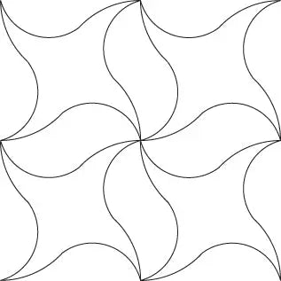 205 Pumpkin Seed Twist Pantograph by Linda V. Taylor - Linda's Electric Quilters