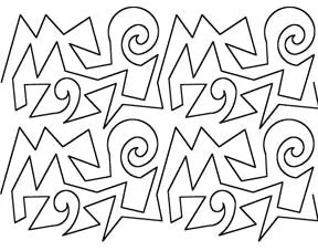 232 Contrast Combination Pantograph by Linda V. Taylor - Linda's Electric Quilters