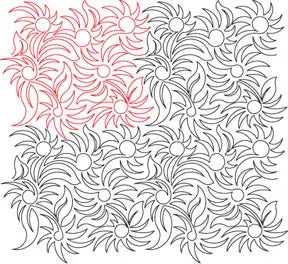 234 Dandellions Pantograph by Linda V. Taylor - Linda's Electric Quilters