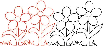 265 Daisy Border Pantograph by Linda V. Taylor - Linda's Electric Quilters