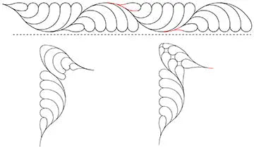 284 Fickle Feather Pantograph by Linda V. Taylor - Linda's Electric Quilters