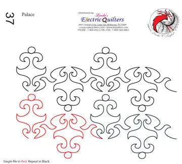 037 Palace Pantograph by Linda V. Taylor - Linda's Electric Quilters