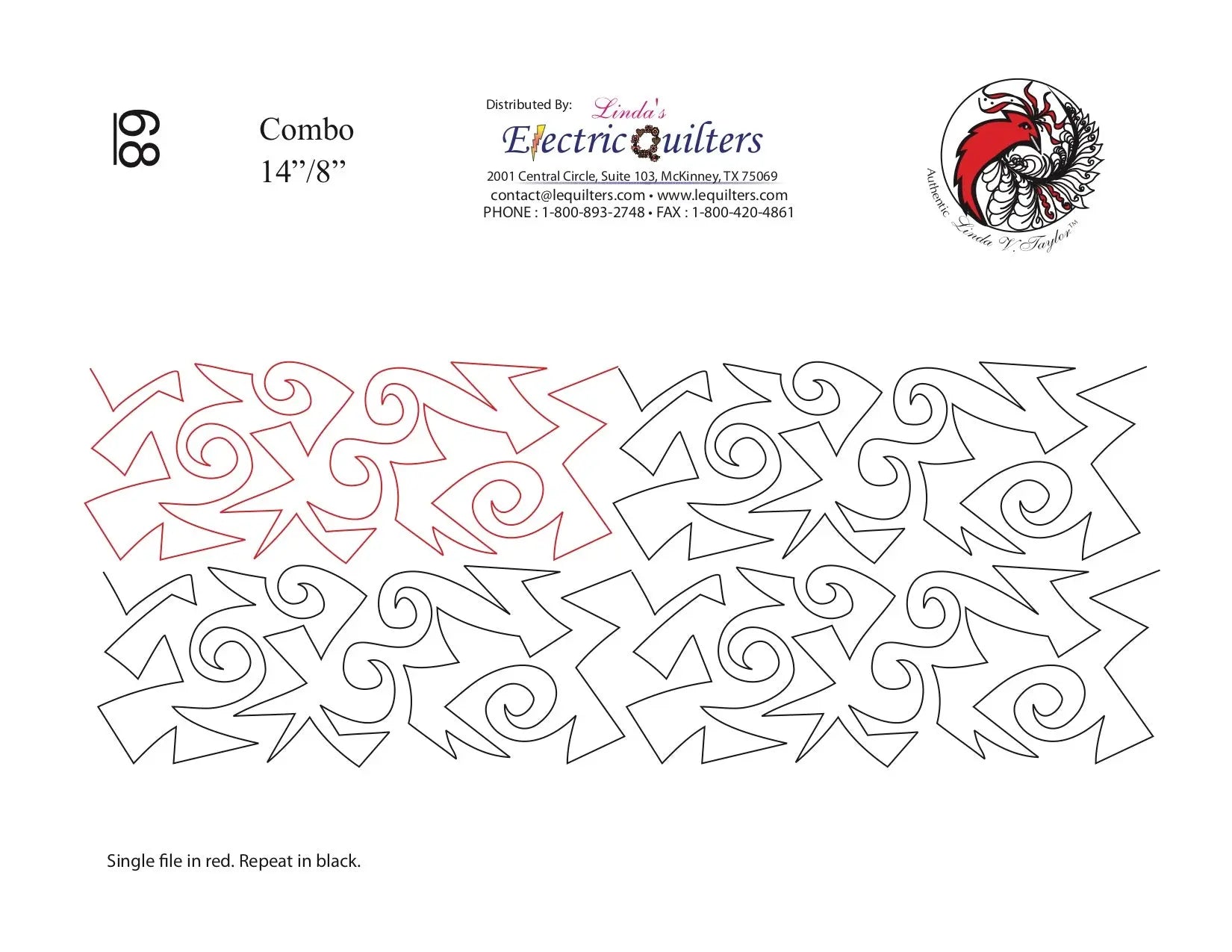 068 Combo Pantograph by Linda V. Taylor - Linda's Electric Quilters