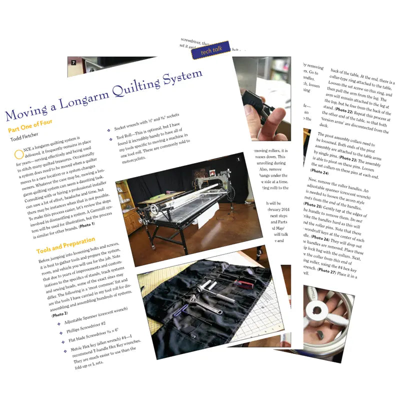 Moving a Gammill Longarm Quilting Machine Document, Digital Download - Linda's Electric Quilters