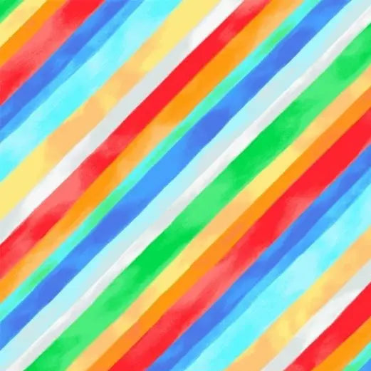 Multi Rainbow Stripe Wideback Cotton Fabric Per Yard Windham Fabrics
