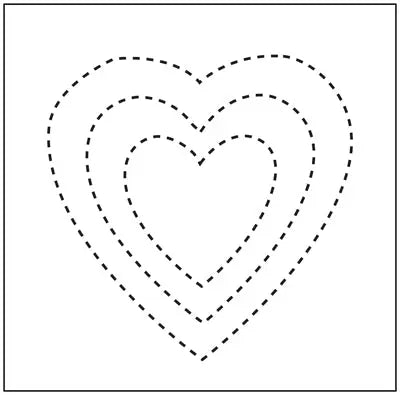 1891 Hearts 6"/9"/12" Stencil - Linda's Electric Quilters