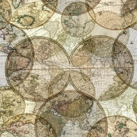 Natural All Around The World Cotton Wideback Fabric Per Yard Windham Fabrics