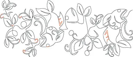 1541 Wilmas Fish And Hooks Pantograph by Rose-Clair Fletcher - Linda's Electric Quilters