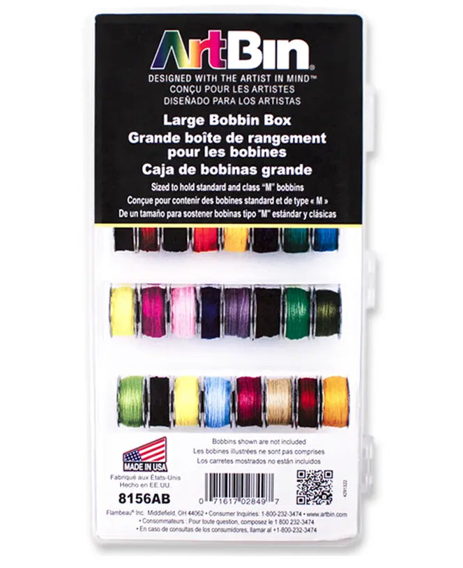 Large Plastic Bobbin Box - Linda's Electric Quilters