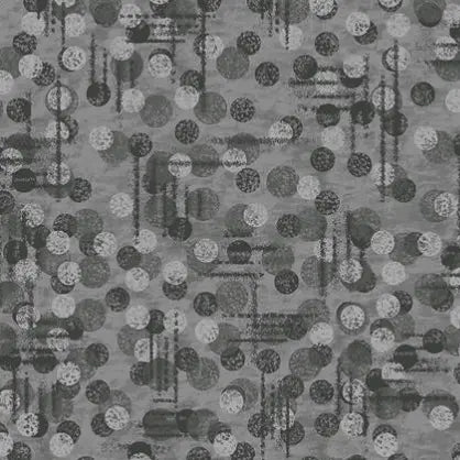 Grey Charcoal Jot Dot Cotton Wideback Fabric Per Yard Blank Quilting Inc
