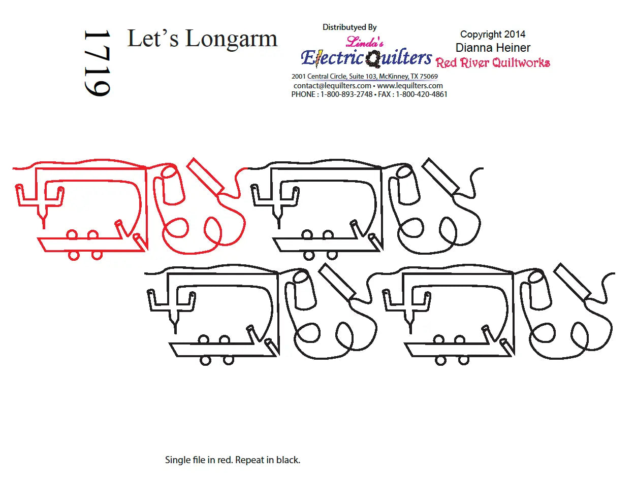 1719 Let'S Longarm Pantograph - Linda's Electric Quilters
